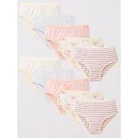 Mini V By Very Girls 10 Pack Briefs (Butterfly Print) - Multi