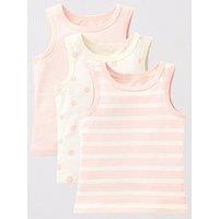 Mini V By Very Girls 3 Pack Vests - Stripe/Spot/Solid