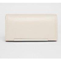 Quiz Nude Metallic Clutch Bag
