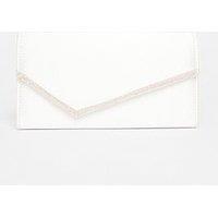 Quiz White Bridal Thin Clutch