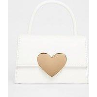 Quiz White Heart Detail Bag