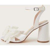 Monsoon Kia Lace Bow Heeled Sandals - Ivory