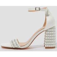 Monsoon Bridal Penelope Pearl Heeled Sandals - Cream