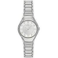 Spirit Ladies Silver Plated Stone Set Mother Of Pearl 3 Link Bracelet Watch