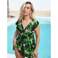 Yours Hawaii Floral Angel Swimdress