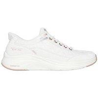 Skechers Contour Foam Golden Hour Cozy Fit Bungee Lace Slip-Ins Trainer - White