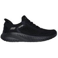 Skechers Bobs Squad Chaos Current Muse Bungee Lace Slip-Ins Trainer - Black Textile