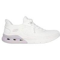 Skechers Bobs Arc Waves 20 Now It Glide-Step Lace-Up Slip-Ins Trainer - White