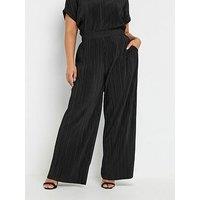 Yours Curve Plisse Trouser Co-Ord