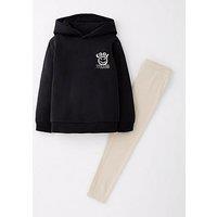 The Very Collection Boys Hoodie And Legging Smiley Face Set - Black