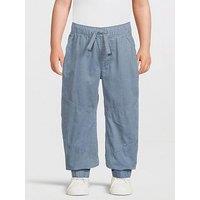 The Very Collection Boys Poplin Cuffed Trousers - Navy