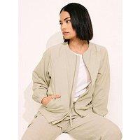 Pixiegirl Petite Bomber Jacket - Natural