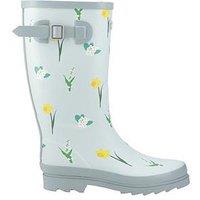 Cotswold Womens Wildflower Tall Wellingtons - Mint