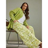 Evans Printed Wide Leg Trouser
