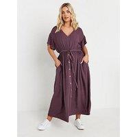 Yours Curve Chambray Boho Dress