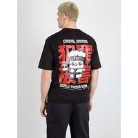 Criminal Damage Graphic Backprint T-Shirt - Black