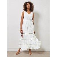 M&Co Midi Beach Dress - White