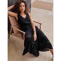 M&Co Midi Beach Dress - Black