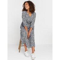 M&Co Tiered Midi Dress - Blue