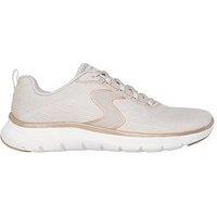 Skechers Flex Appeal 5.0 Luxe Glow Lace-Up Trainer - Nude Glow
