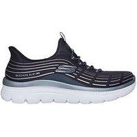 Skechers Summits Plus Soft Lyster Bungee Lace Slip-Ins Trainer - Charcoal Mesh