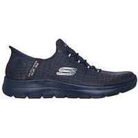 Skechers Summits Classy Night Slip-Ins Trainer- Navy Sparkle