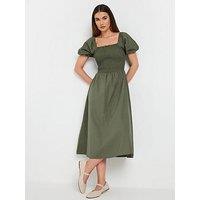 Long Tall Sally Tall Puff Sleeve Shirred Dress