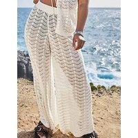 Yours Curve Beachwear Trouser Co-Ord - Ivory