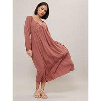 Pixiegirl Petite Acid Wash Open Back Midi Dress