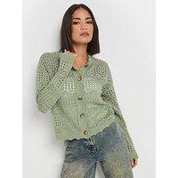 Pixiegirl Petite Button Crochet Cardigan