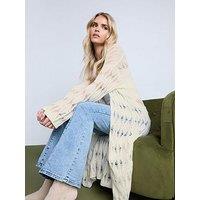 Pixiegirl Petite Crochet Maxi Cardigan - Ivory