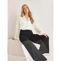Long Tall Sally Jacquard Blouse - White
