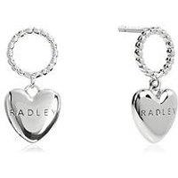 Radley Silver Plated Hanging Heart Earrings