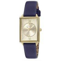 Radley Gold Plated Rectangular 24Mm Ink Leather Strap