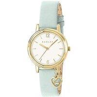 Radley 27Mm Gold Plated Deco Green Leather Strap With Charm