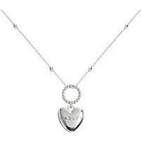 Radley Silver Plated Hanging Heart Pendant Necklace