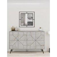 Decortie Dune 4 Door Sideboard - Light Grey