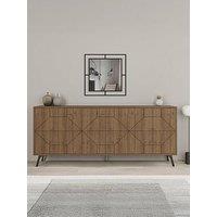 Decortie Dune Large 6 Door Sideboard - Dark Oak