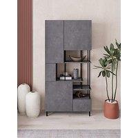 Decortie Key Bookcase / Display Cabinet - Grey