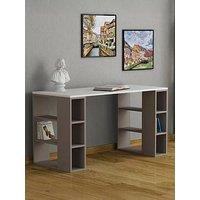 Decortie Colmar Desk - White/Mocha