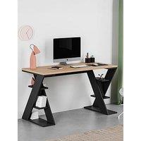 Decortie Papillon Desk- Sapphire Oak/Black