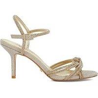 Dune London Marvellous Diamante Detail Heeled Sandal - Gold