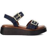 Dune London Loells Flatform Sandals - Denim