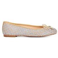 Dune London Heights Woven Ballerina Shoe - Blue