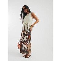 River Island Petite Racer Bias Cut Slip Dress - Cream