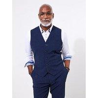 Joe Browns Pinstripe Textured Waistcoat - Navy