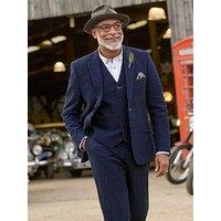 Joe Browns Pinstripe Textured Suit Jacket - Navy