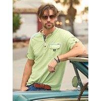 Joe Browns Carefree Customised Green Henley T-Shirt