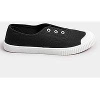 Yours Wide Fit Lace-Less Canvas Pumps
