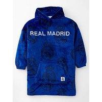 Cf Real Madrid Madrid Fc Fleece Hooded Blanket - Blue